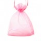 Organza gift bag ± 120x90mm Pink